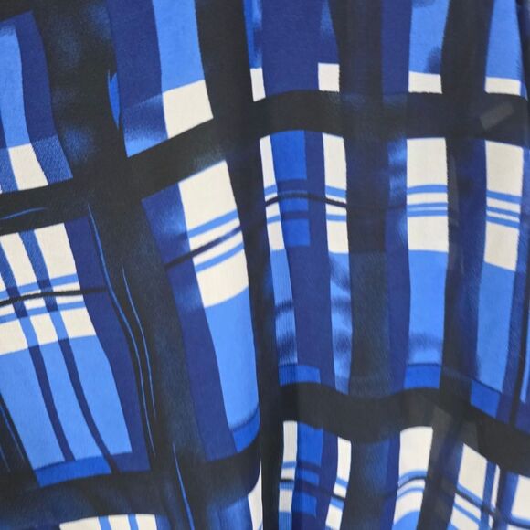 Blue and Black Plaid Blouse - Picture 4 of 5